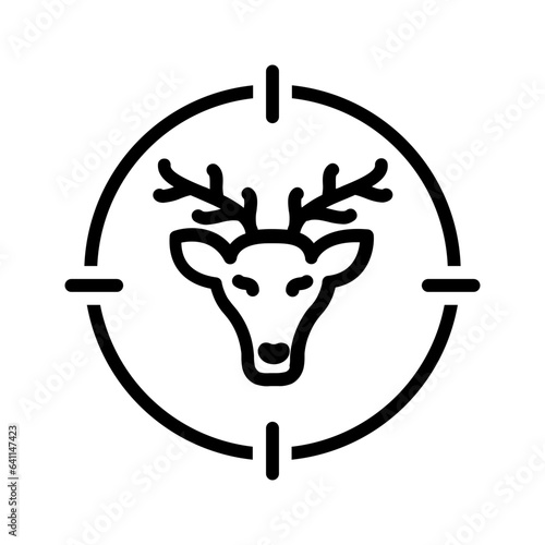 Black line icon for Hunt