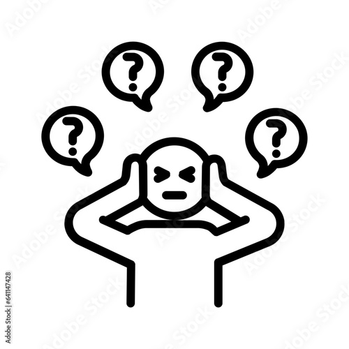 Black line icon for Problems