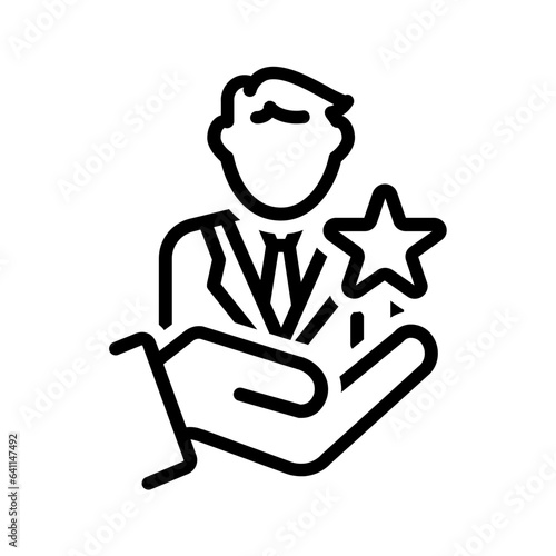 Black line icon for Clientele