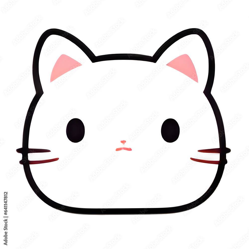 minimalistic cat stickers Ai generated
