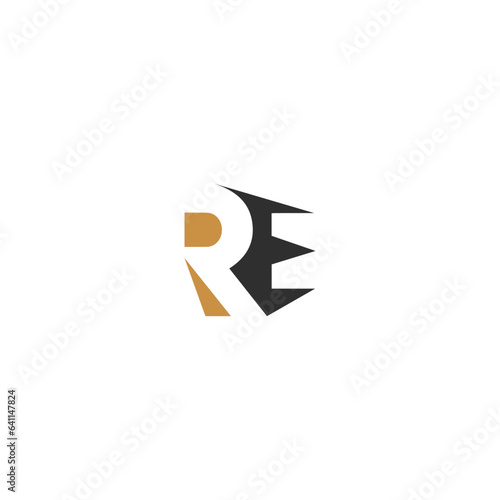 Alphabet letters Initials Monogram logo ER, RE, M and Z