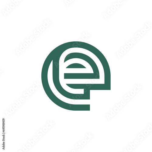 Letter EL or LE logo