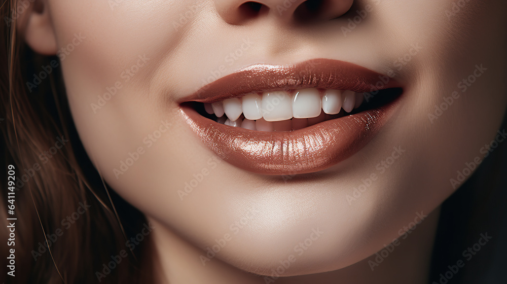 Fototapeta premium close up of a woman smiling