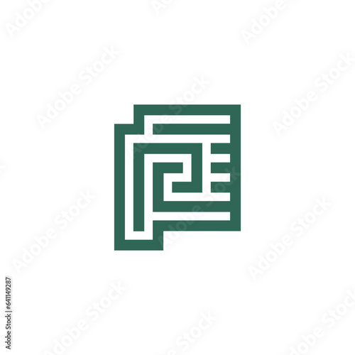 Letter EP or PE logo