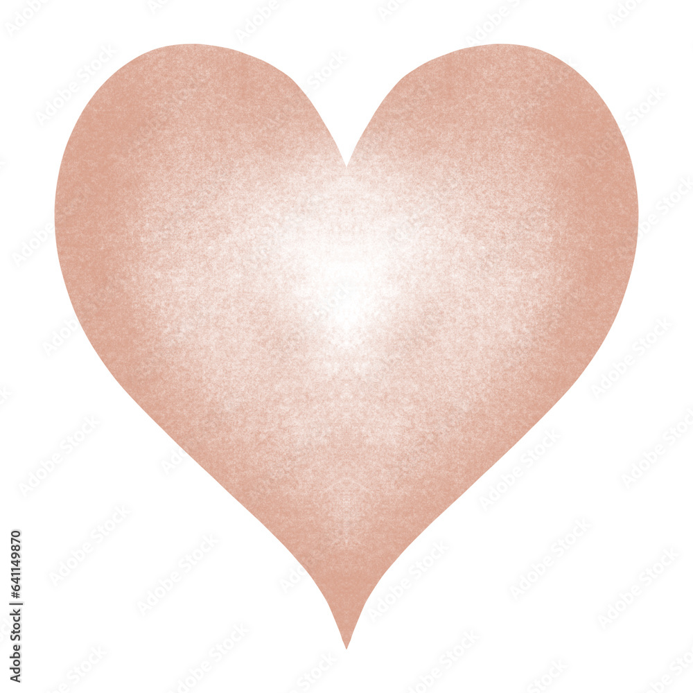 Modern heart clipart.Pastel beige heart illustration.Expressive love graphic for valentines day. Modern heart clipart.Pastel beige heart illustration.Expressive love graphic for valentines day.
