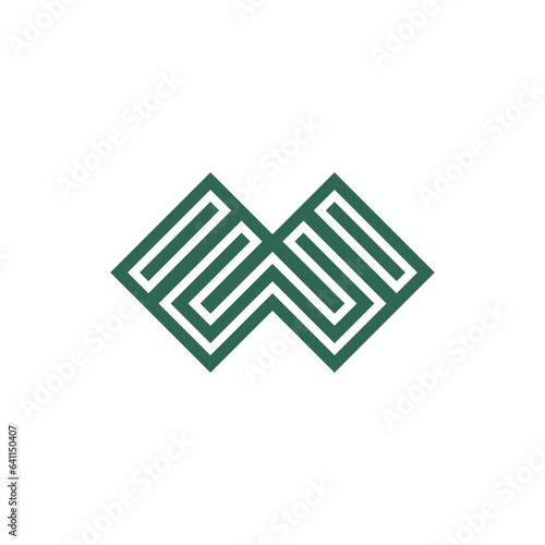 Letter EW or WE logo