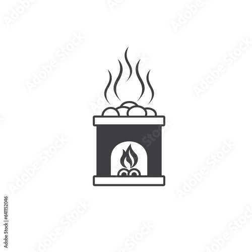 illustration of sauna, hot room for
body relaxation.