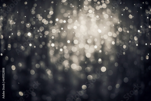 a black and white image of a bokeh background with a shallow depth of field