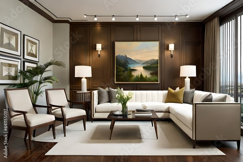 modern living room-Generative AI © sajid
