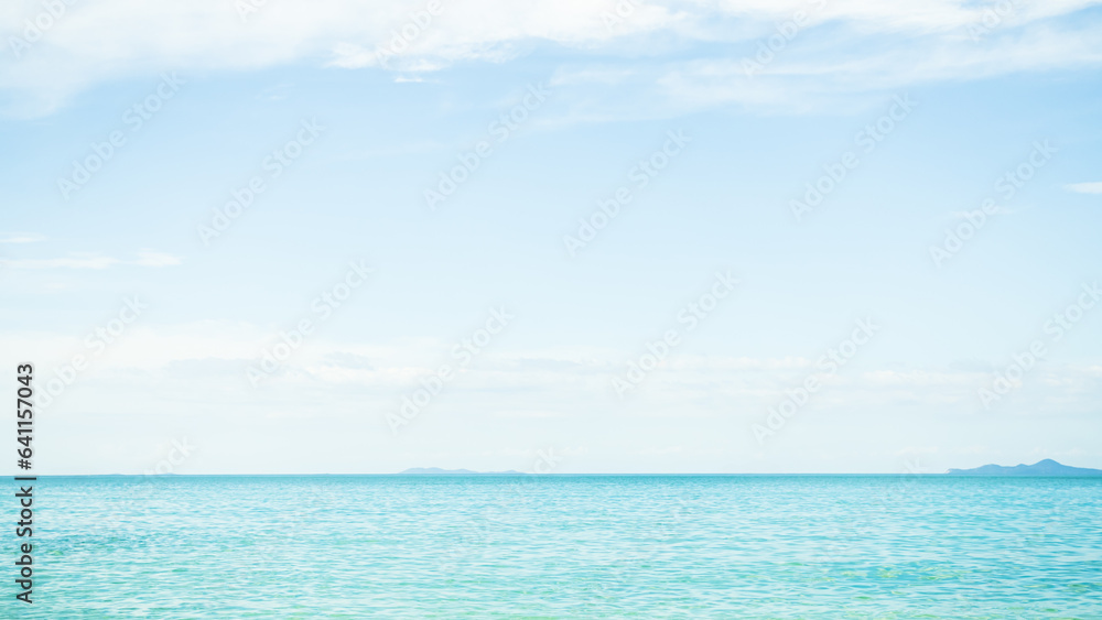 Sea Water Ocean with Blue Horizon Background