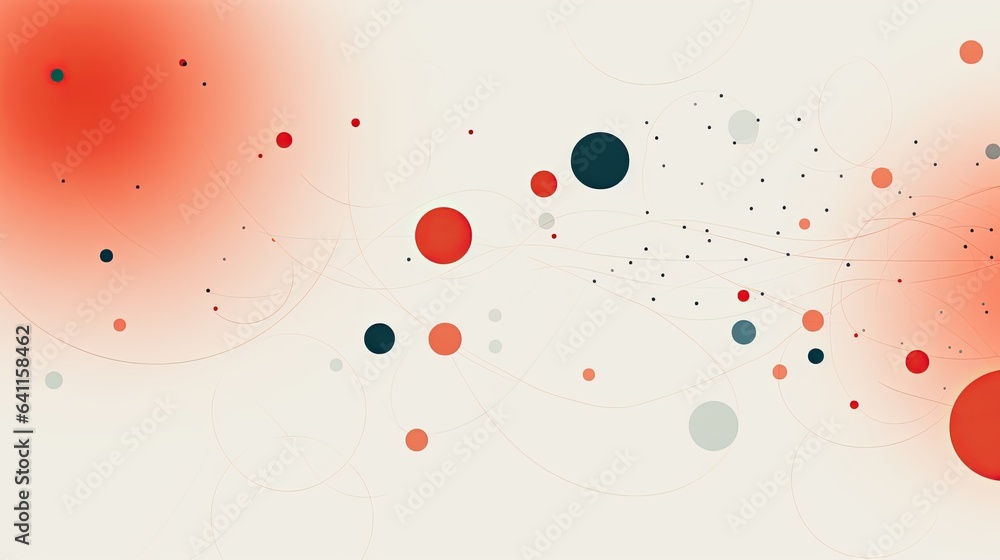 Minimalistic background with line and dot patterns, creating a simple impression. Minimalistic background with line and dot patterns, creating a simple impression.