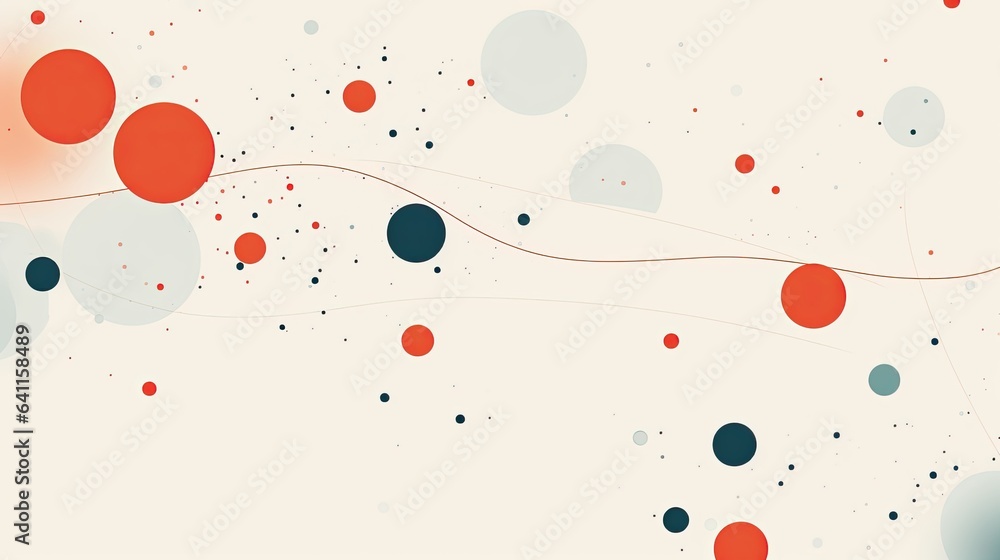 Minimalistic background with line and dot patterns, creating a simple impression. Minimalistic background with line and dot patterns, creating a simple impression.