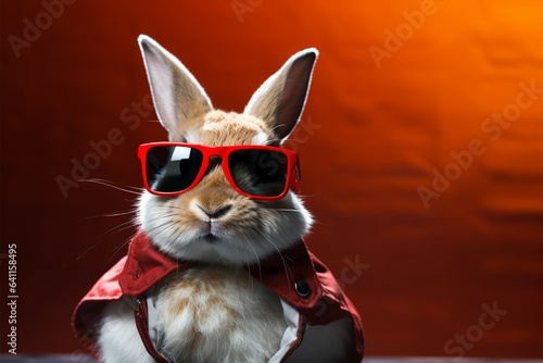 Stylish bunny sports glasses, standing out against an uncluttered canvas