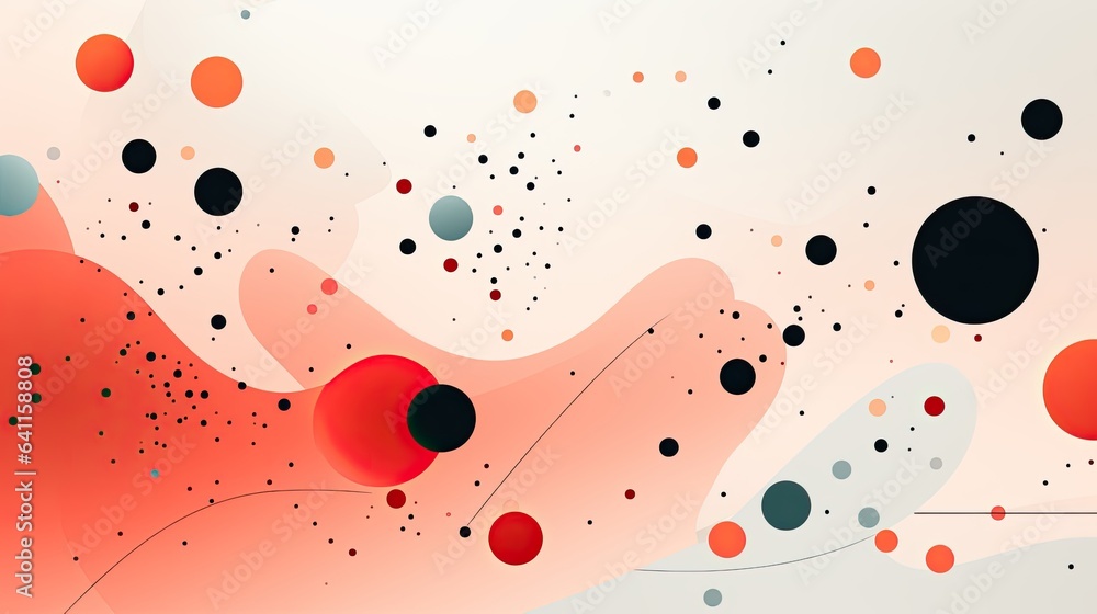 Minimalistic background with line and dot patterns, creating a simple impression. Minimalistic background with line and dot patterns, creating a simple impression.