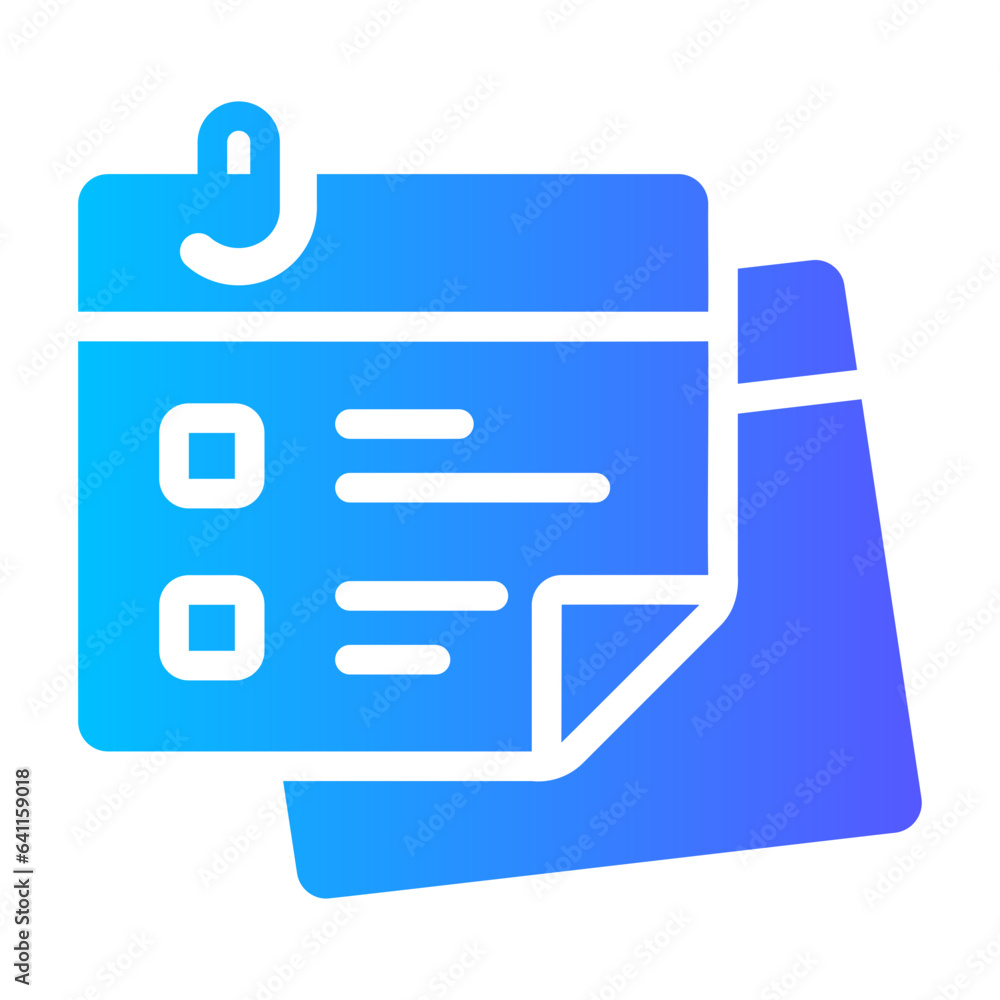 sticky notes Gradient icon