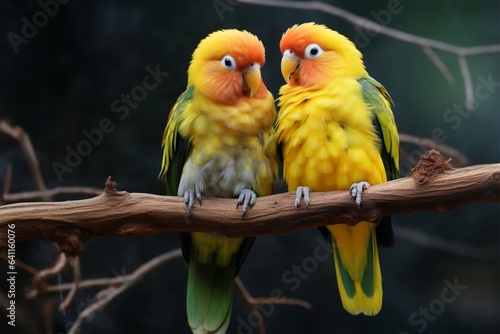 Vibrant personality shines through in Fischers lovebirds portrait depiction © Muhammad Ishaq