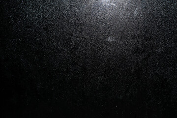 white black glitter texture abstract banner background with space. Twinkling glow stars effect. Like outer space, night sky, universe. Rusty, rough surface, grain.