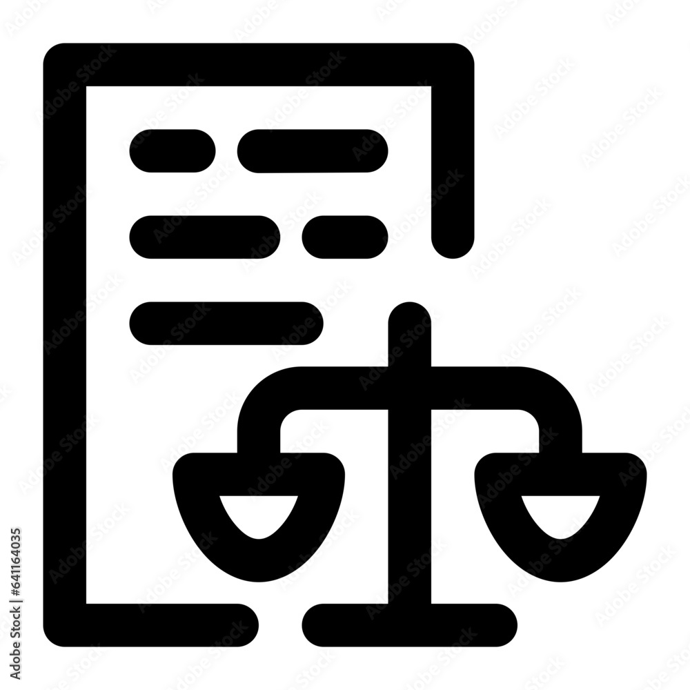balance sheet line icon balance sheet line icon