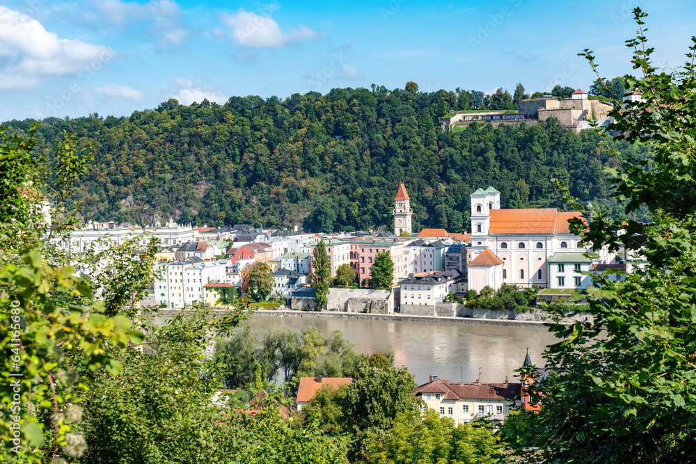 Obraz premium View over Passau, Bavaria, Germany