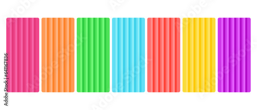 Colored set children's plasticine. Vector flat illustration