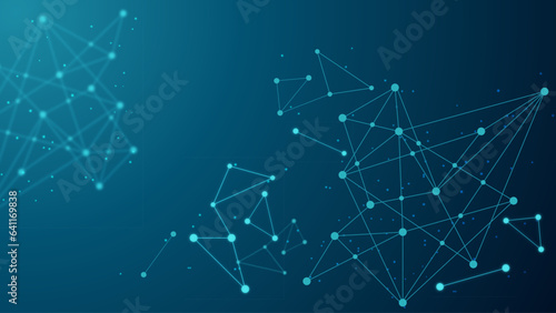 abstract networking vector background with geometric lines
