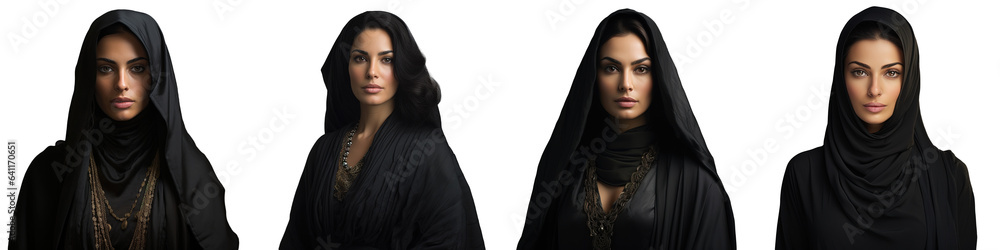 transparent background of an Arabian woman wearing an abaya dress transparent background of an Arabian woman wearing an abaya dress