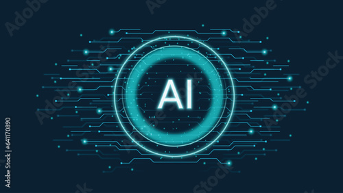 Artificial intelligence technology vector background