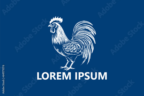 Chicken logo template design vector