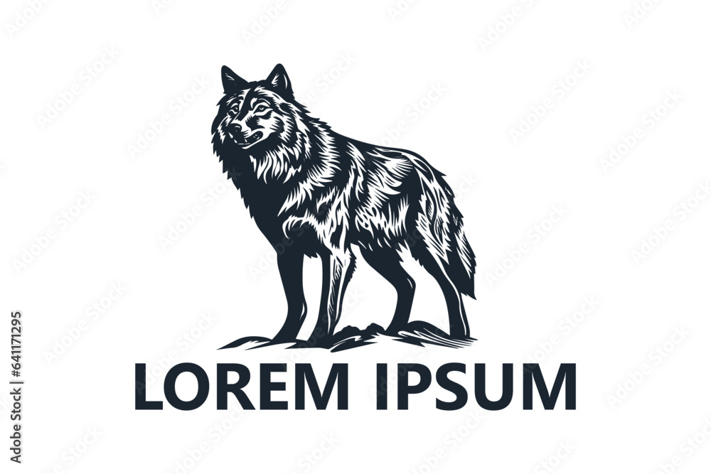Wolf logo template design vector Wolf logo template design vector