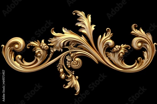 golden floral background