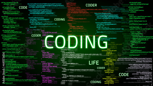 Computer programming coding background