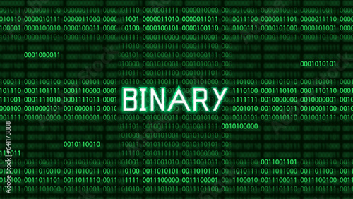Binary number system computer technology background