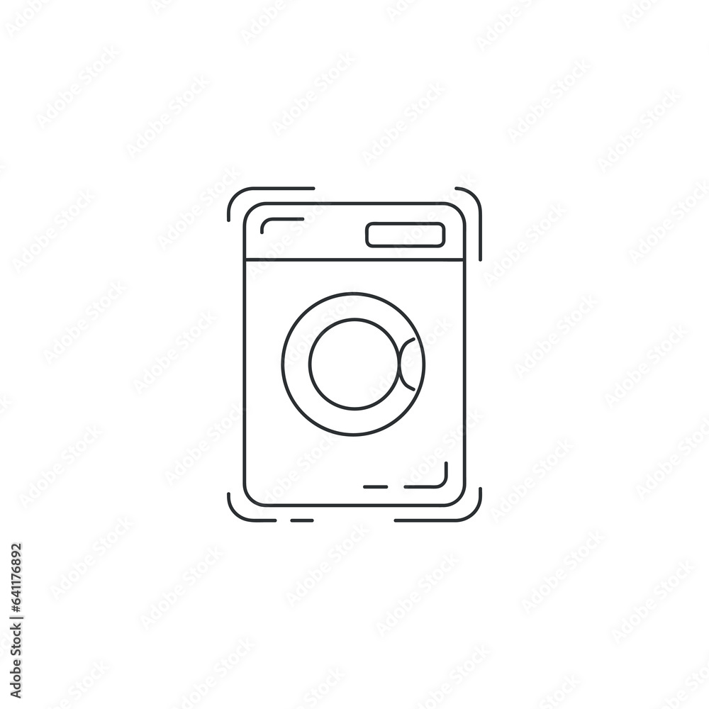 washing machine line icon. washing machine thin line icon.