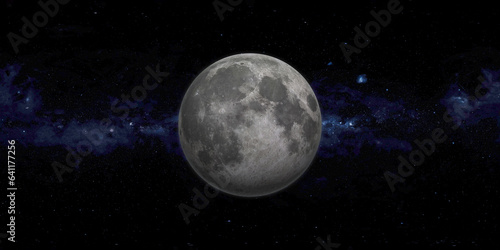 Moon and Milky Way Galaxy Background
