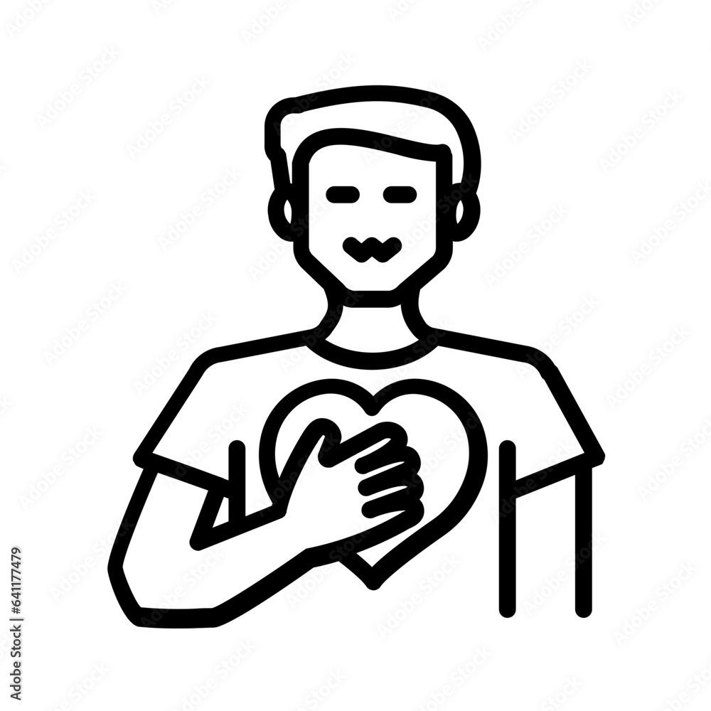 Black line icon for Honest Black line icon for Honest