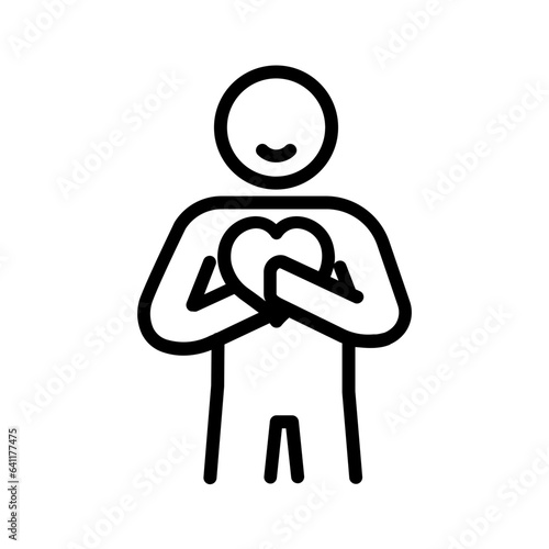 Black line icon for Honest
