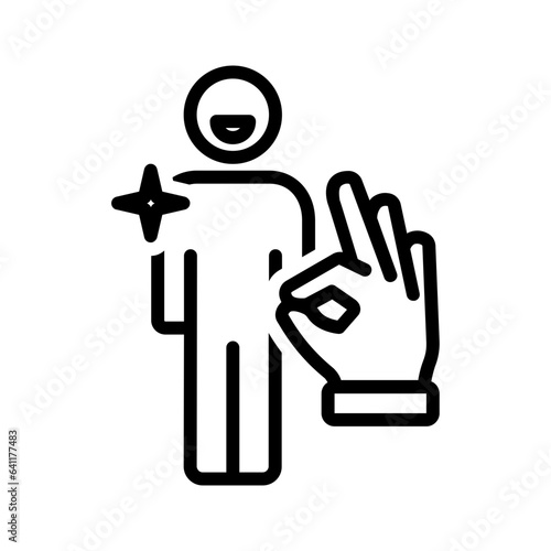 Black line icon for Impeccable