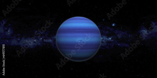 Neptune and Milky Way Galaxy Background © Mahdi Langari