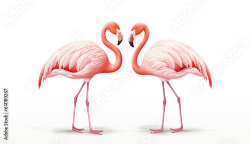 pink flamingo isolated on white background © Dinaaf