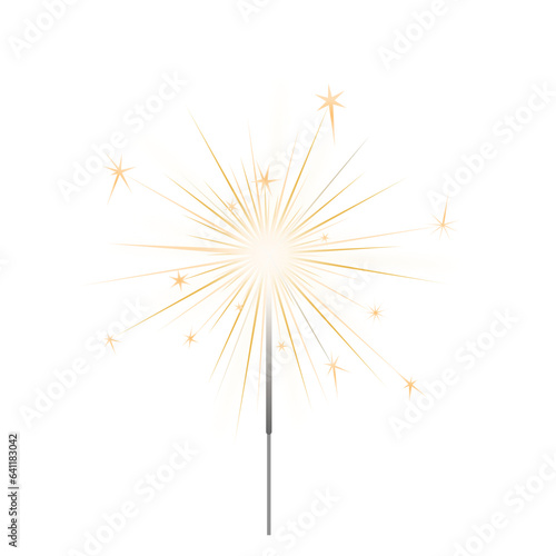 Sparkler stick gradient illustration