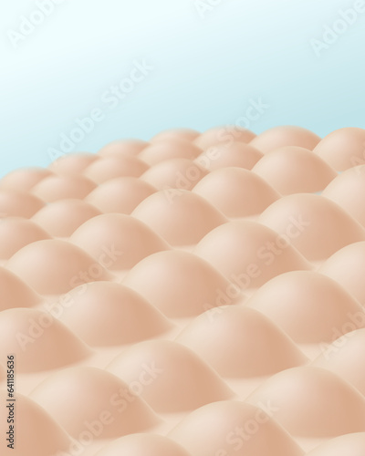 Close up of the surface of the skin. Vector illustration.