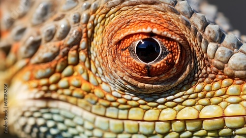 Close-up of a chameleon's intricate skin pattern | generative ai