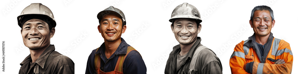 Asian worker with a smile Asian worker with a smile
