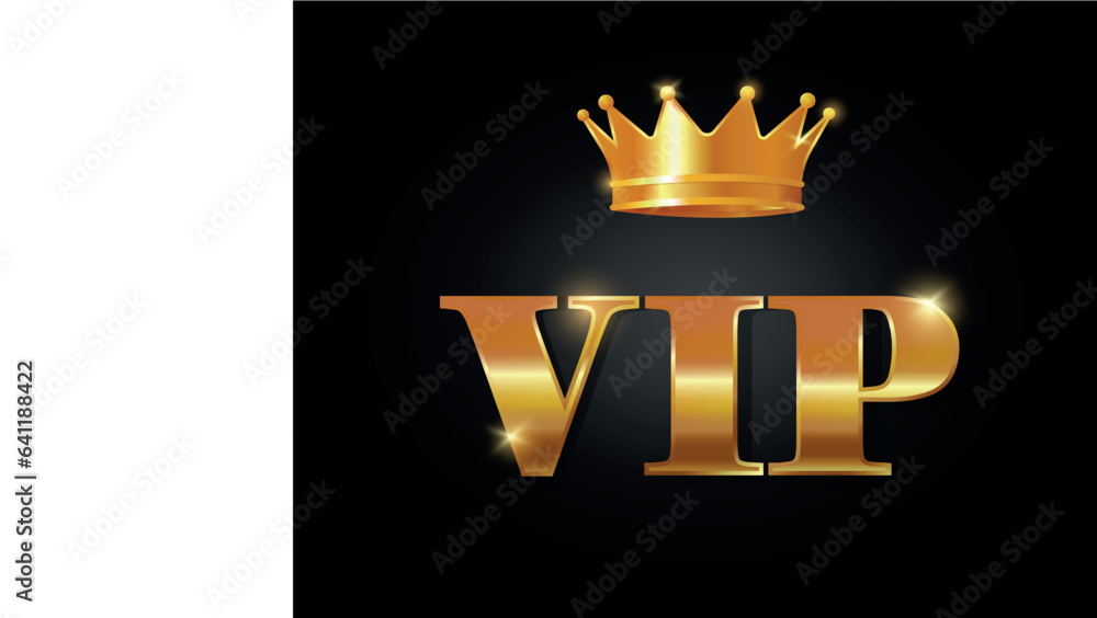 VIP card with golden crown icon. VIP status for business. Royal card VIP card with golden crown icon. VIP status for business. Royal card