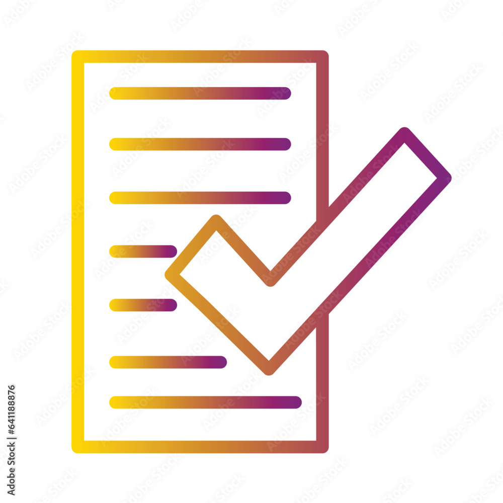 Document Goal Success Gradient Icon Document Goal Success Gradient Icon