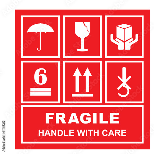 Fragile flat icon