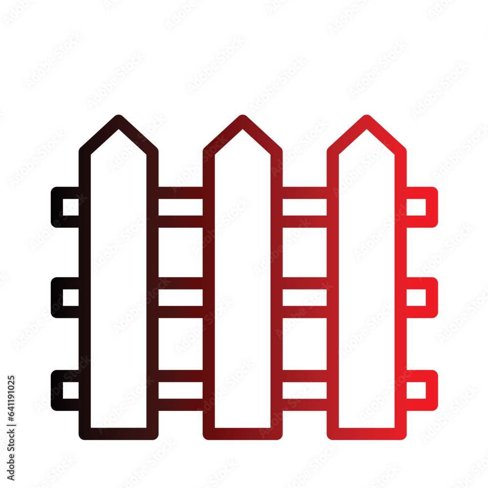 Fence House Village Gradient Icon Fence House Village Gradient Icon
