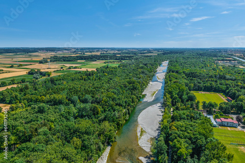 Blick ins schwäbische Lechtal nahe Meitingen in Bayern photo