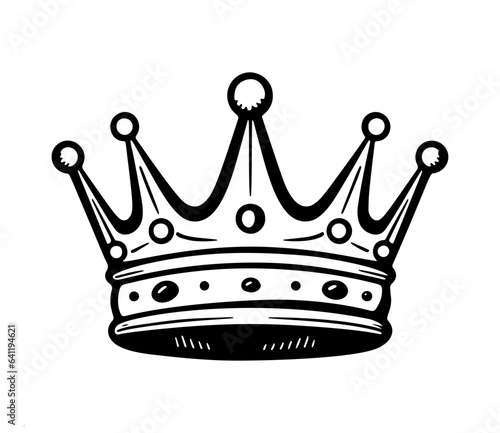 Royal crown isolated king or queen symbol. Vector monarch or emperor headwear, royalty sign
