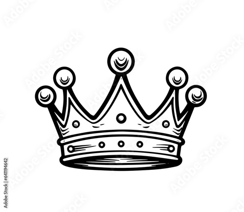Royal crown isolated king or queen symbol. Vector monarch or emperor headwear, royalty sign
